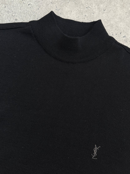 Yves Saint Laurent 1990s Pure Wool High Neck Knit Jumper - M
