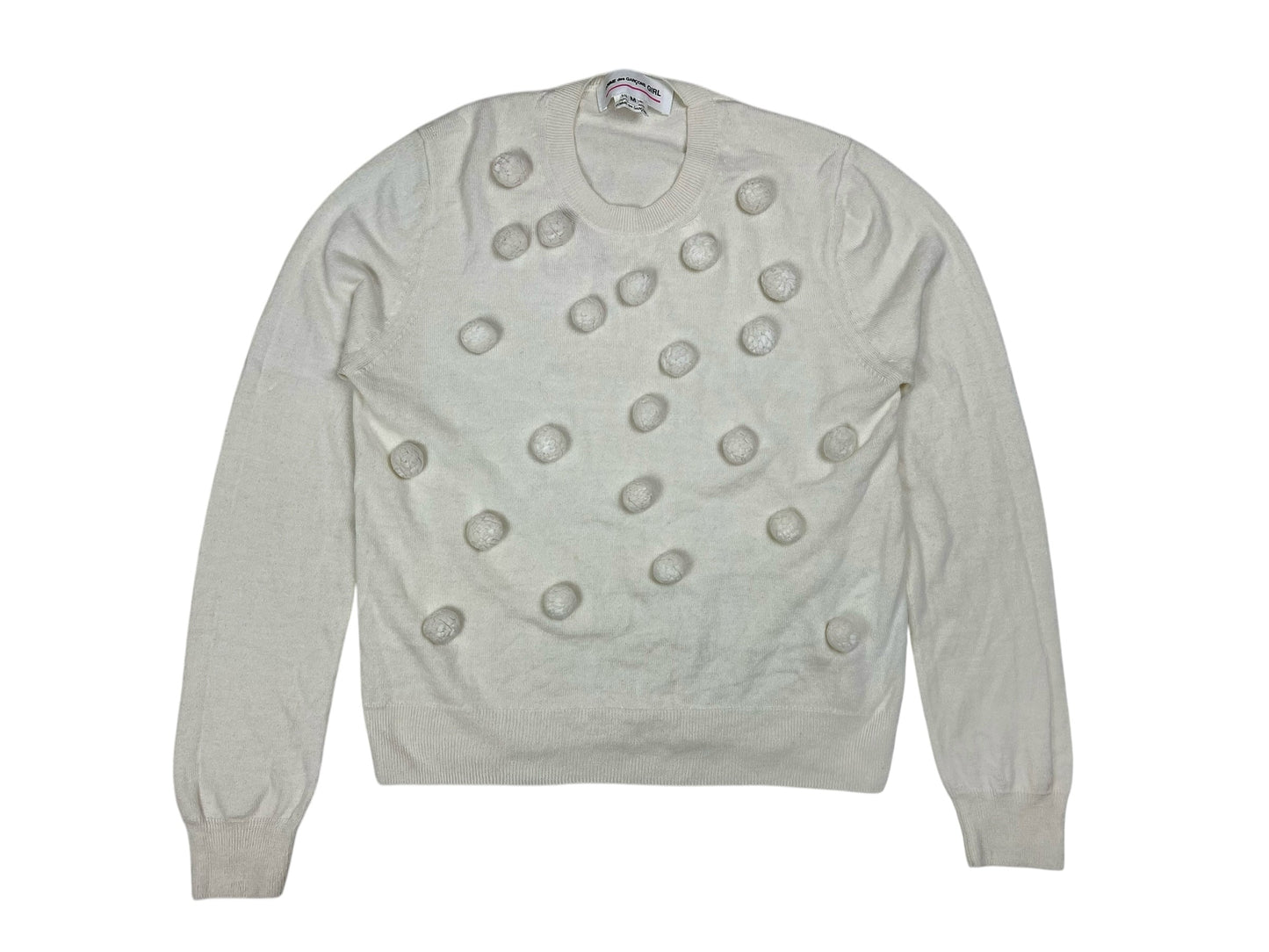 Comme des Garçons 2018 Pom Pom jumper | Cream, Cream