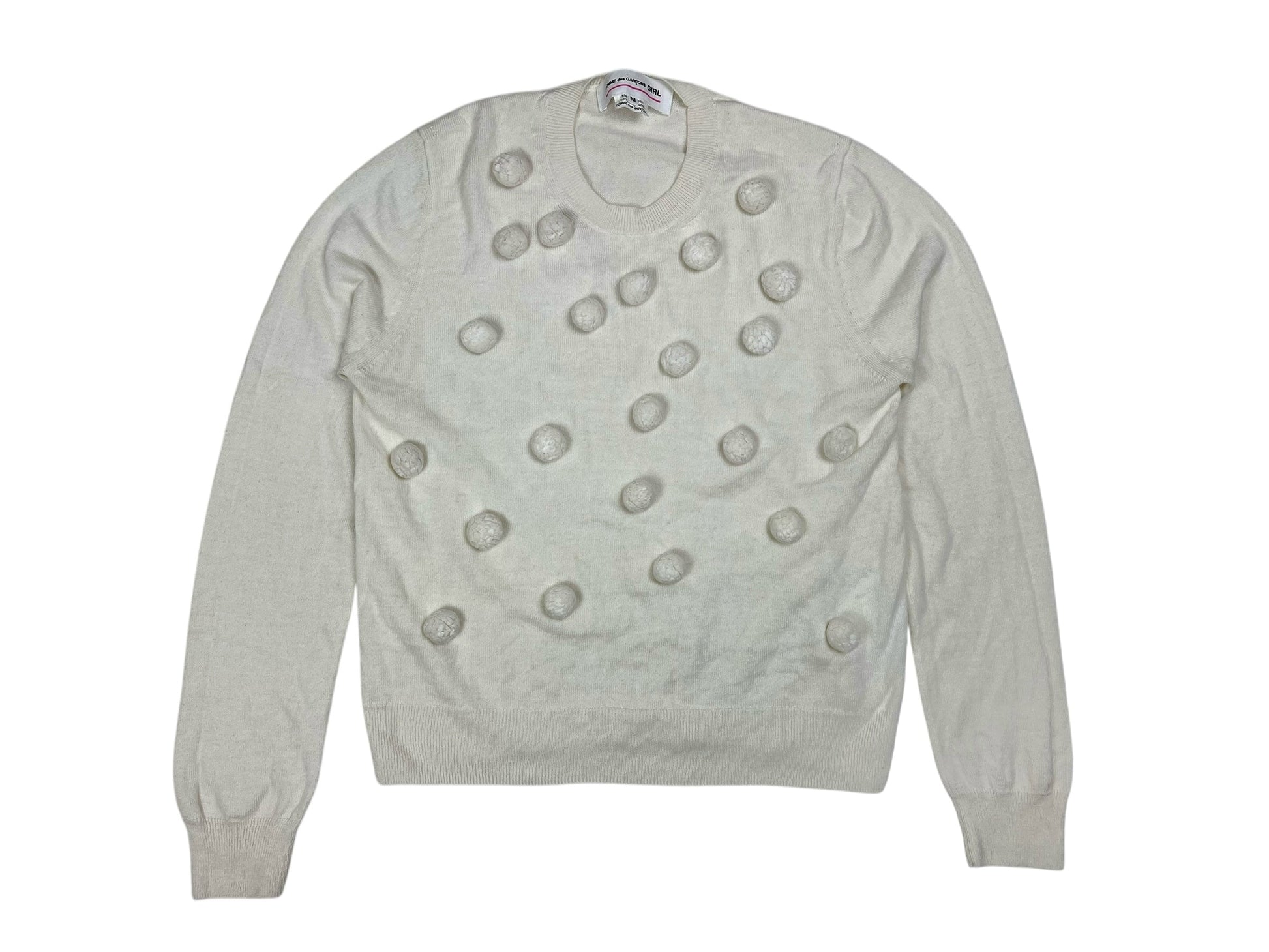 Comme des Garçons 2018 Pom Pom jumper | Cream, Cream