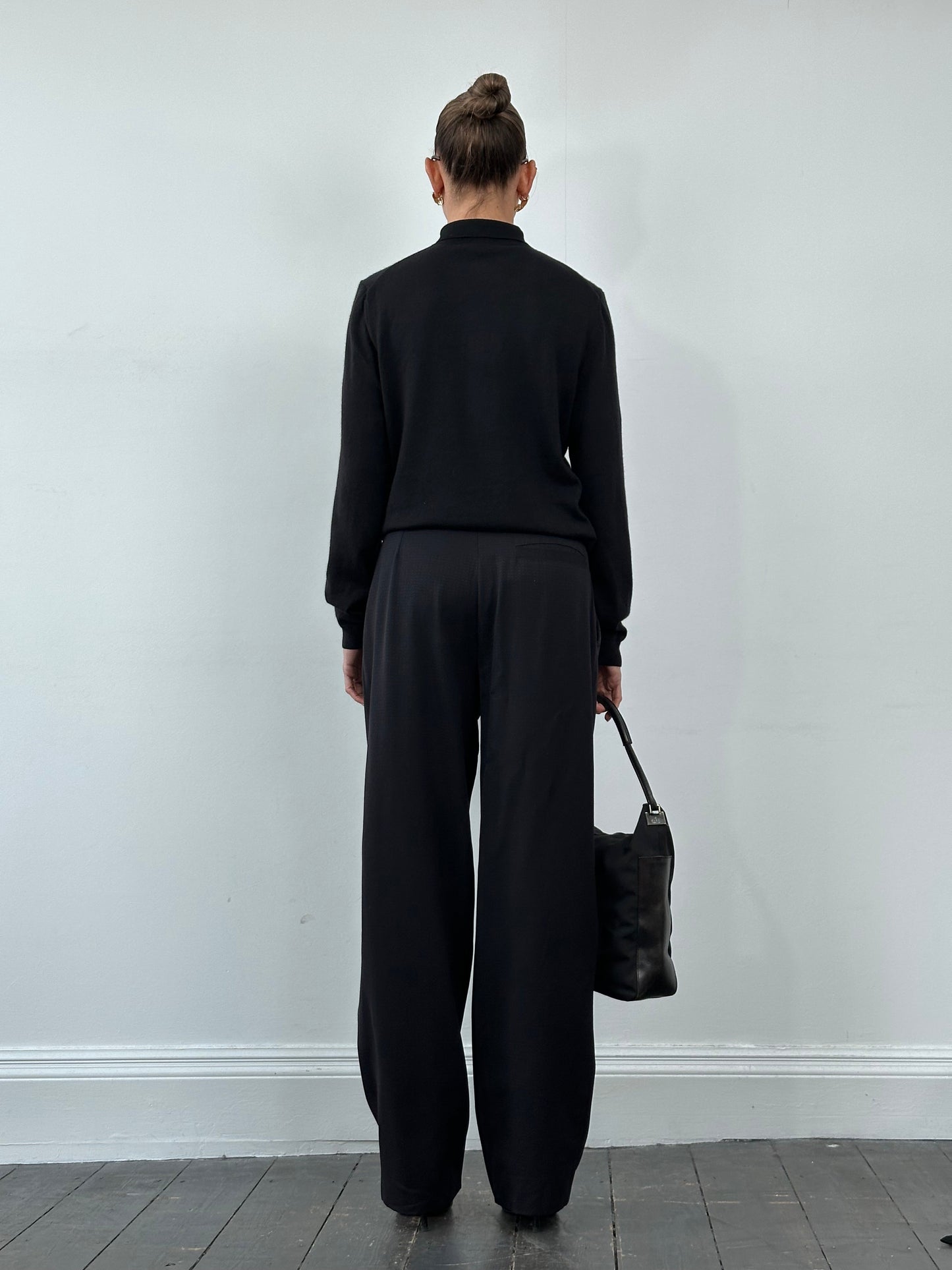 Gianni Versace 80s Pure Wool Tapered Leg Tailored Trousers - W30