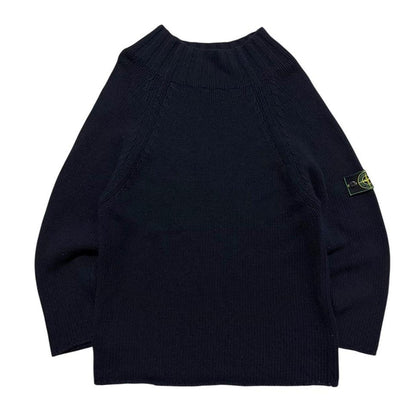 Stone Island 1980's Heavy Pullover Knit | Medium, Navy