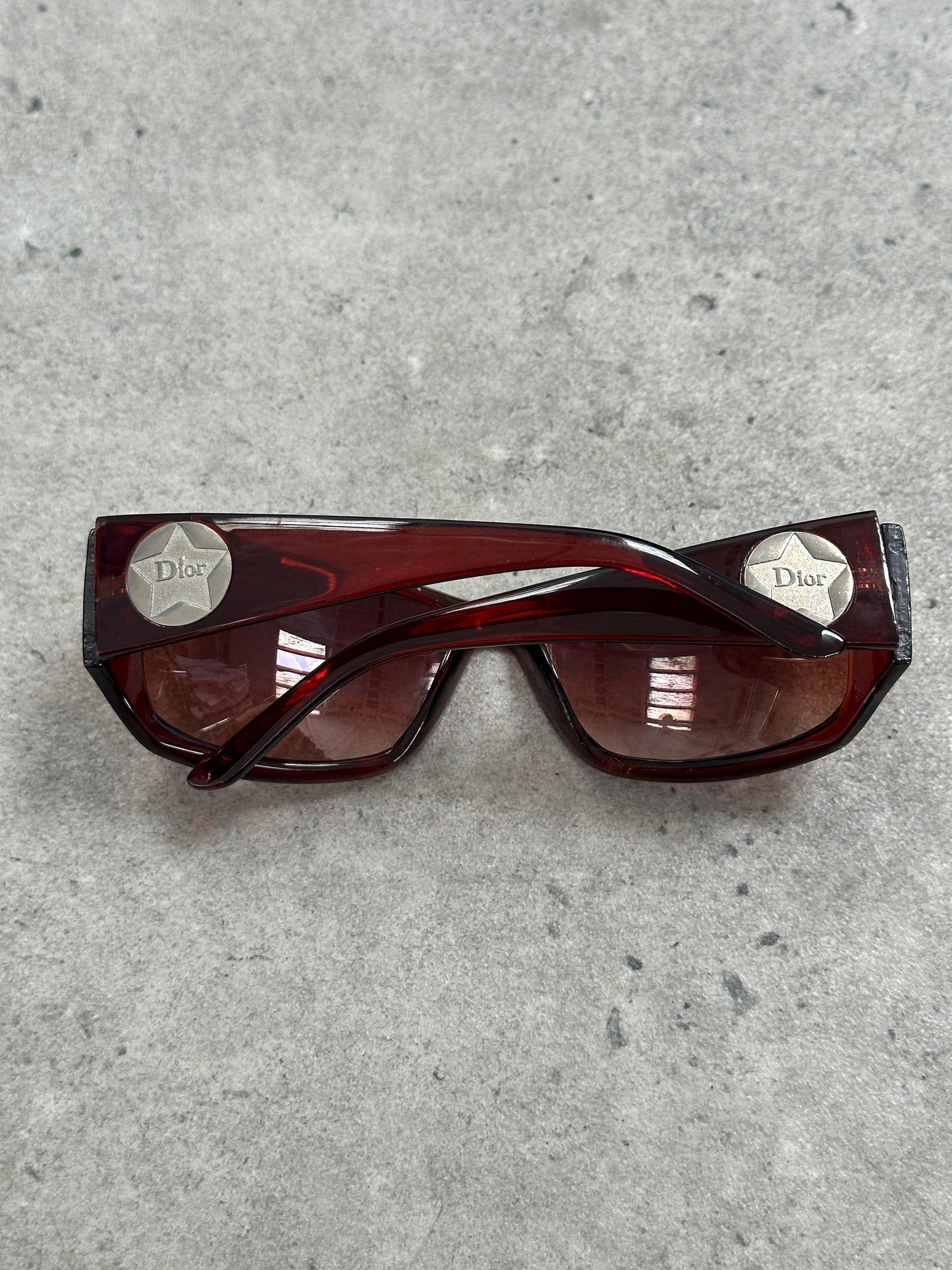 Christian Dior 1990s Star Square Logo Sunglasses
