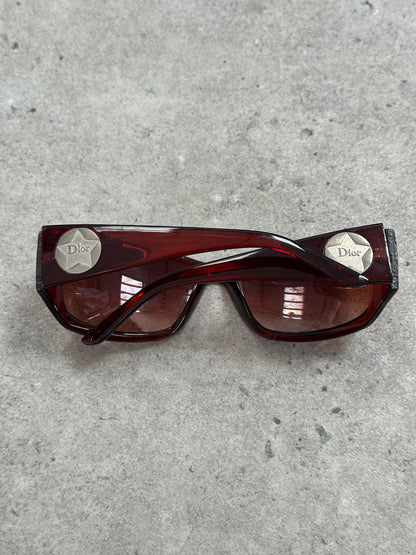 Christian Dior 1990s Star Square Logo Sunglasses