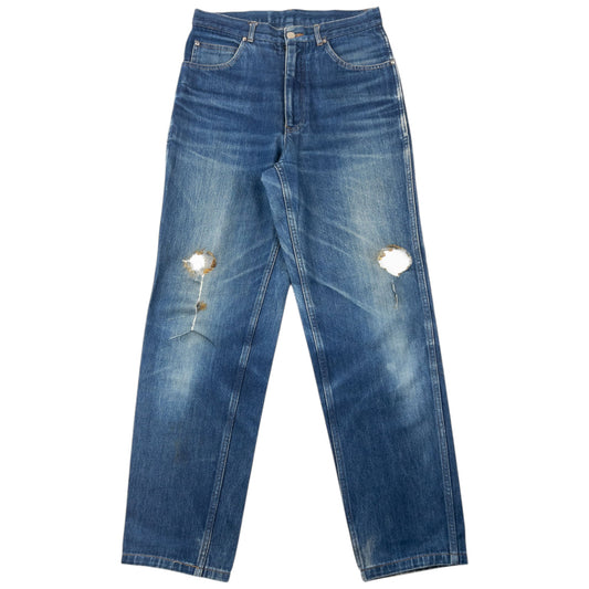 Vintage 90s Comme Des Garçons HOMME Distressed Denim Jeans Size W29 | W29, Blue