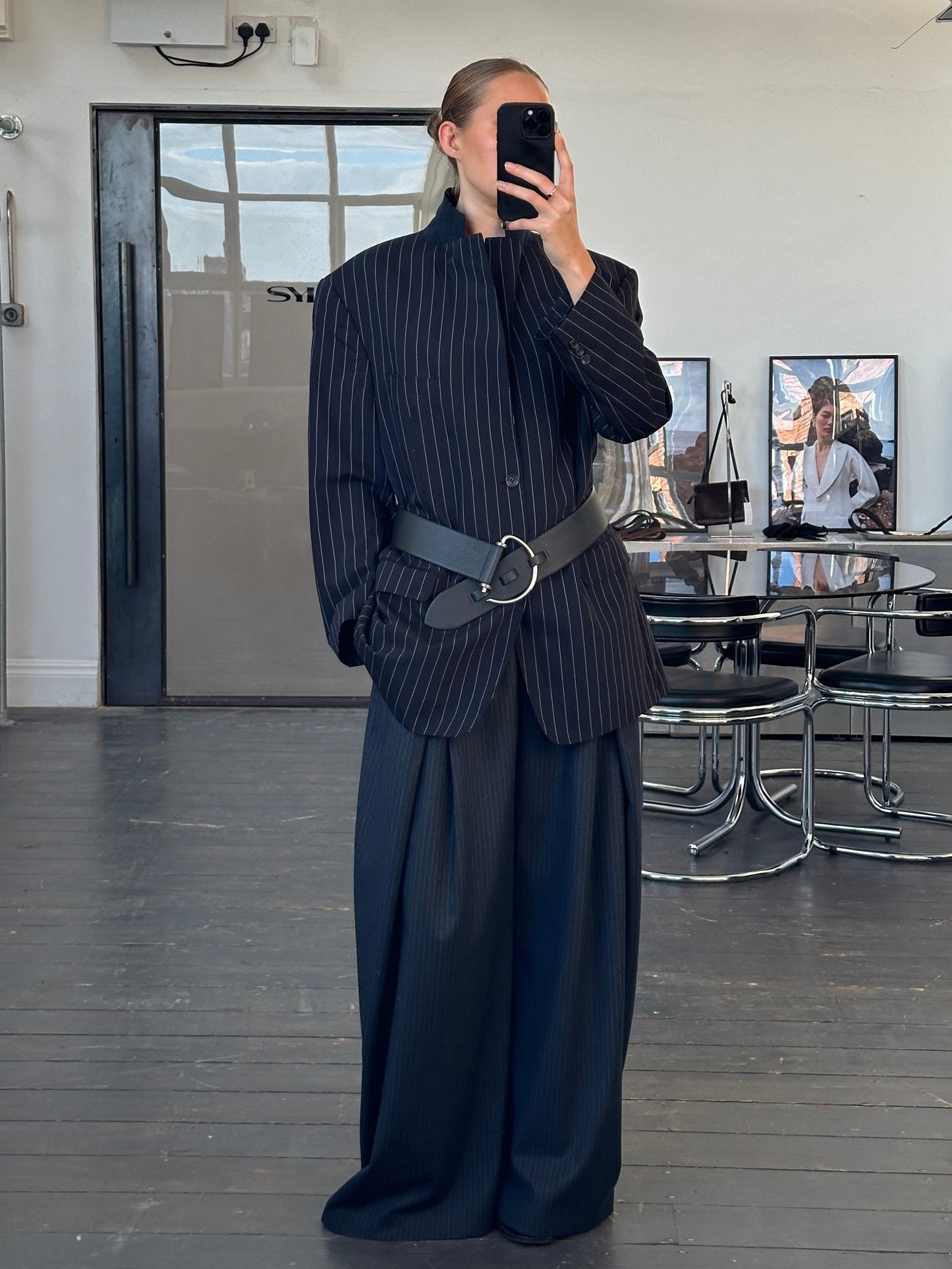 Versace Collection Stripe Pure Wool Single Breasted Blazer - 44R/XL