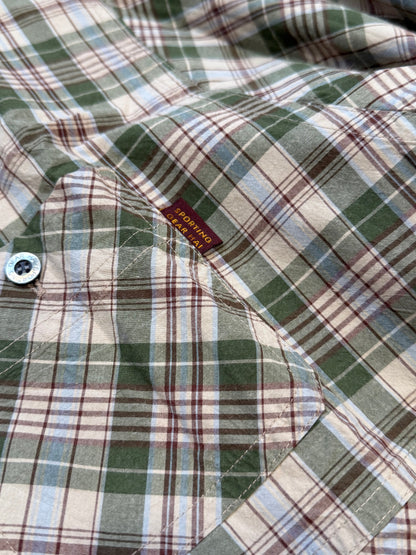 Hai Sporting Gear by Issey Miyake 90's Plaid Check Patchwork Shirt M | Default Title, Green