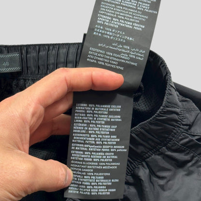 Prada Milano 2018 Black Nylon Red Tab Swim Shorts - IT48 (M)