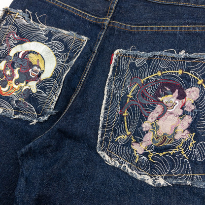 Vintage Japanese Denim Fantasy Embroidered Jeans Size W30