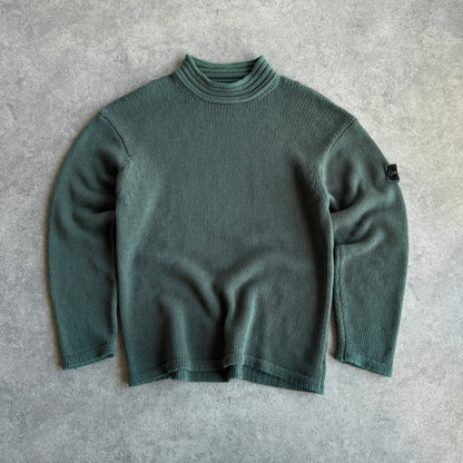 Stone Island RARE A/W 1998 roll neck knitted jumper (XL)