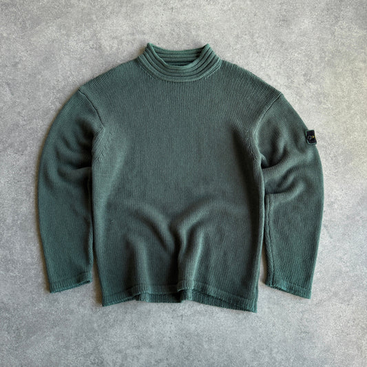 Stone Island RARE A/W 1998 roll neck knitted jumper (XL)