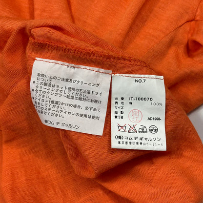 Comme Des Garçons Homme Homme 1998 Linen Sport T-shirt - S | Default Title, Orange