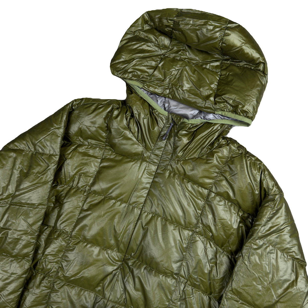 Montbell Superior Down Parka Puffer Jacket In Khaki Green (L) | Large, Green