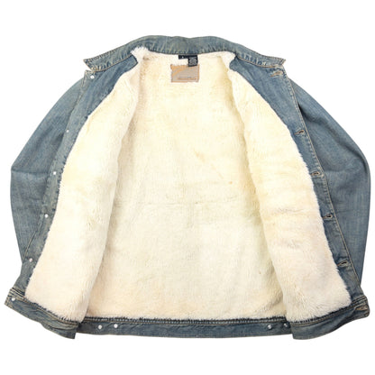 Vintage Oakley Industrial Denim Fur Lined Jacket Size L