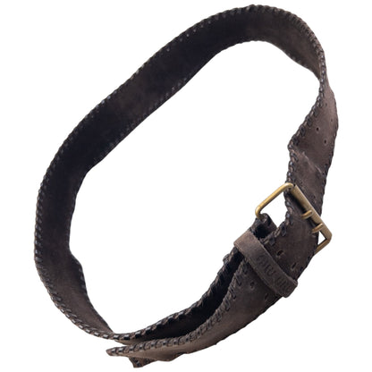 Vintage 2000s Miu Miu Suede Leather Belt Size L | O/S, Brown