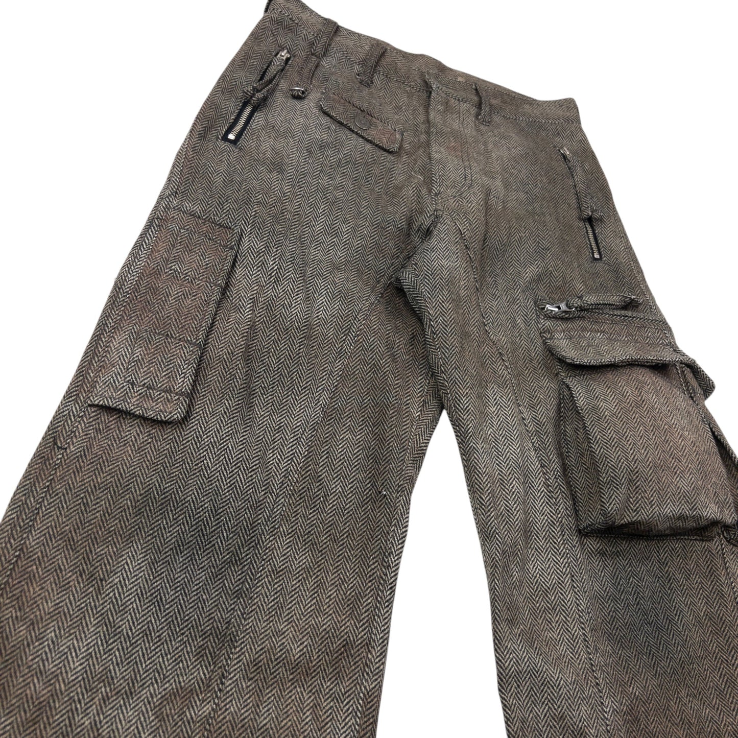 Vintage PPFM Wool Cargo Trousers Size W30