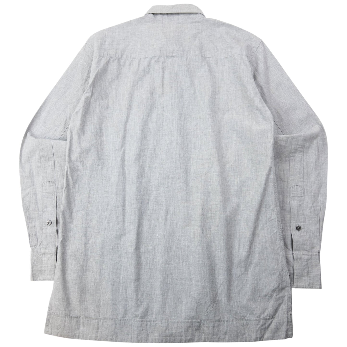 Vintage 90s Yohji Yamamoto D'Urban A.A.R Half Button Up Shirt Size M | Medium, Grey