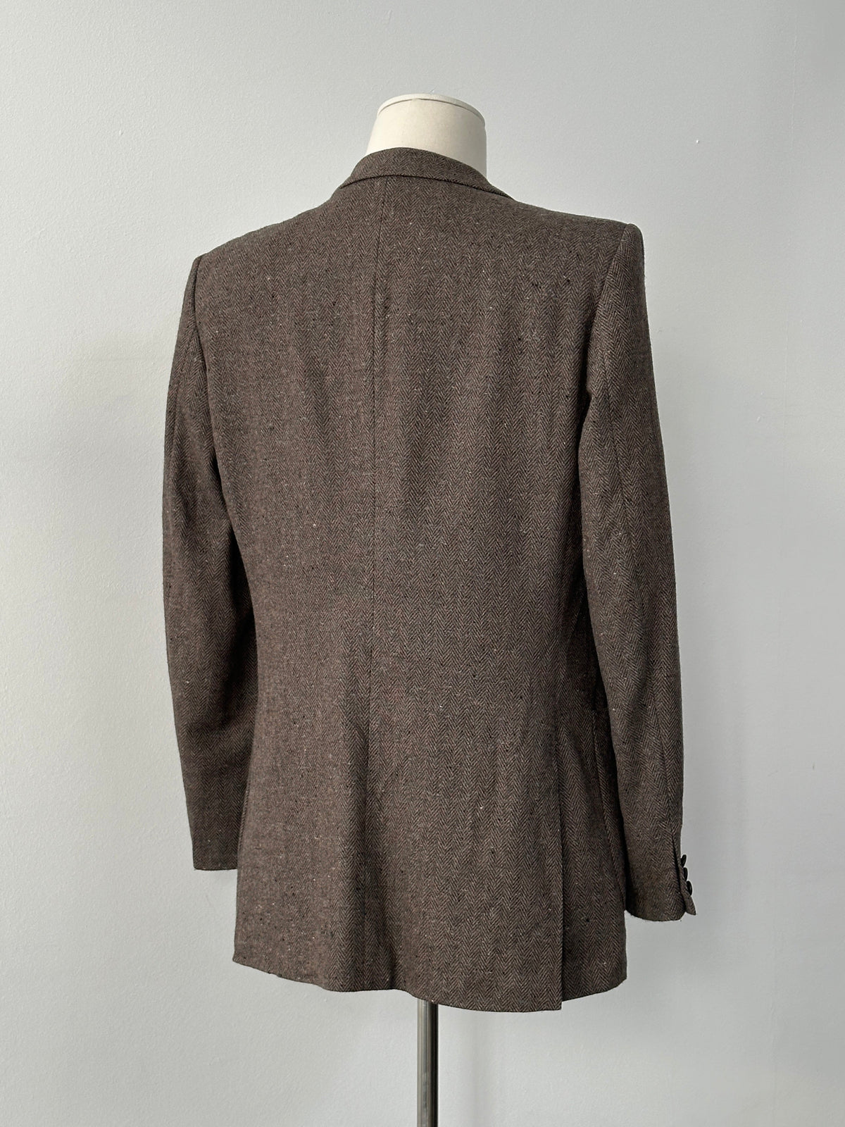 Yves Saint Laurent Menswear 1990s Pure Wool Herringbone Blazer - 42R