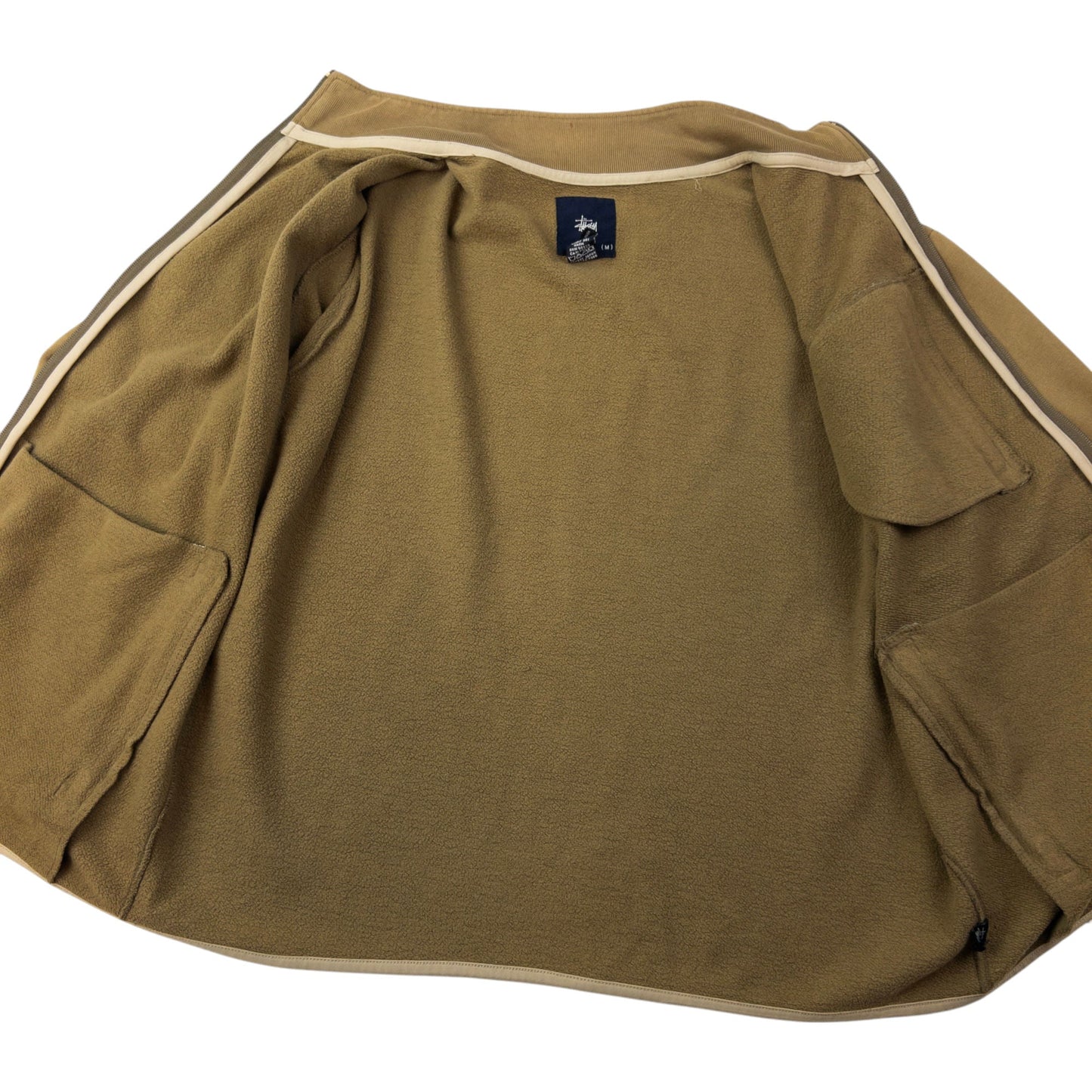 Vintage Stussy Fleece Lined Zip Up Jacket Size M