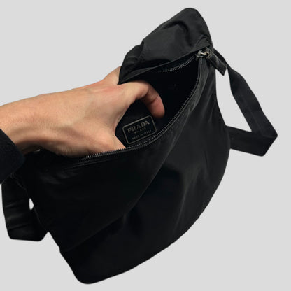 Prada Milano 00’s Nylon 3D Multipocket Crossbody Bag | O/S, Black