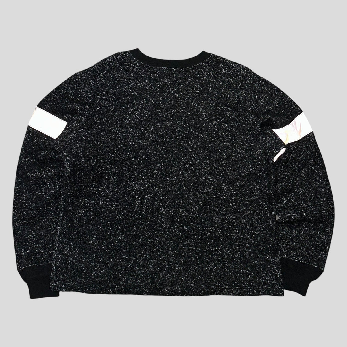 Junya Watanabe MEN 2018 Speckled 3M Reflective Panelled Knit - L (M) | Medium, Grey
