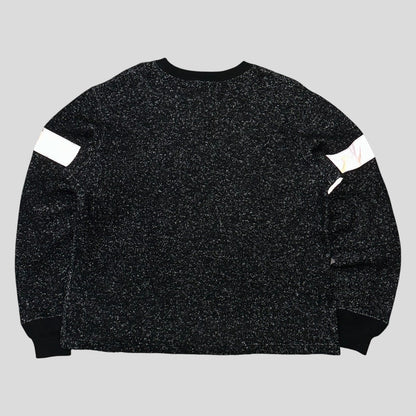 Junya Watanabe MEN 2018 Speckled 3M Reflective Panelled Knit - L (M) | Medium, Grey