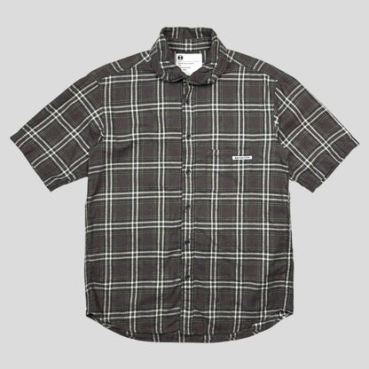 Final Home AW08 Grey Nova Check Pocket Logo Shirt - S