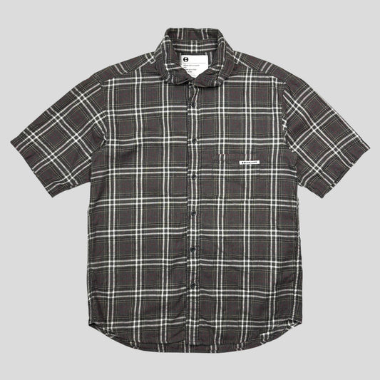 Final Home AW08 Grey Nova Check Pocket Logo Shirt - S
