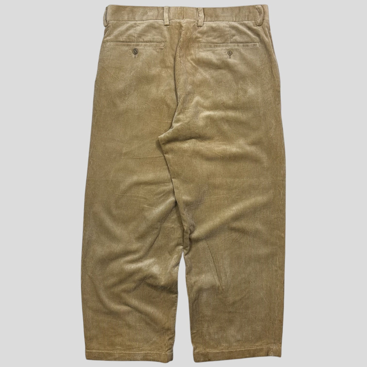 Issey Miyake 1988 Cotton Label Jumbo Corduroy Shimmer Trousers - 4 (L) | W35, Gold