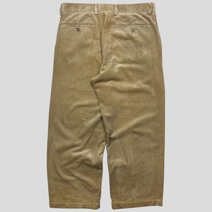 Issey Miyake 1988 Cotton Label Jumbo Corduroy Shimmer Trousers - 4 (L) | W35, Gold
