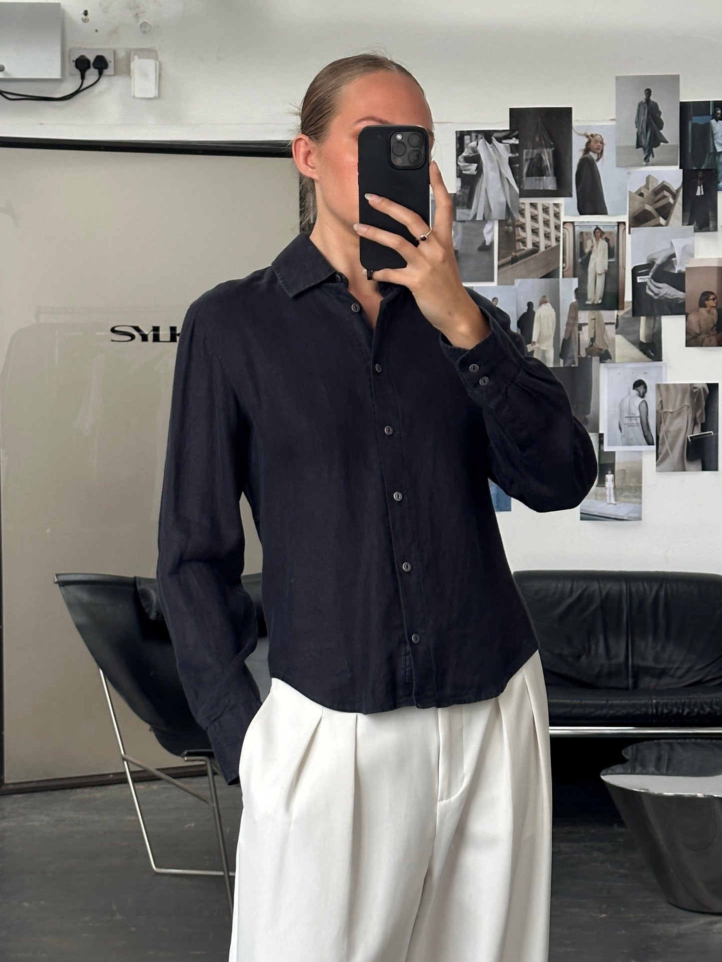 Armani Jeans 2000s Pure Linen Shirt - M