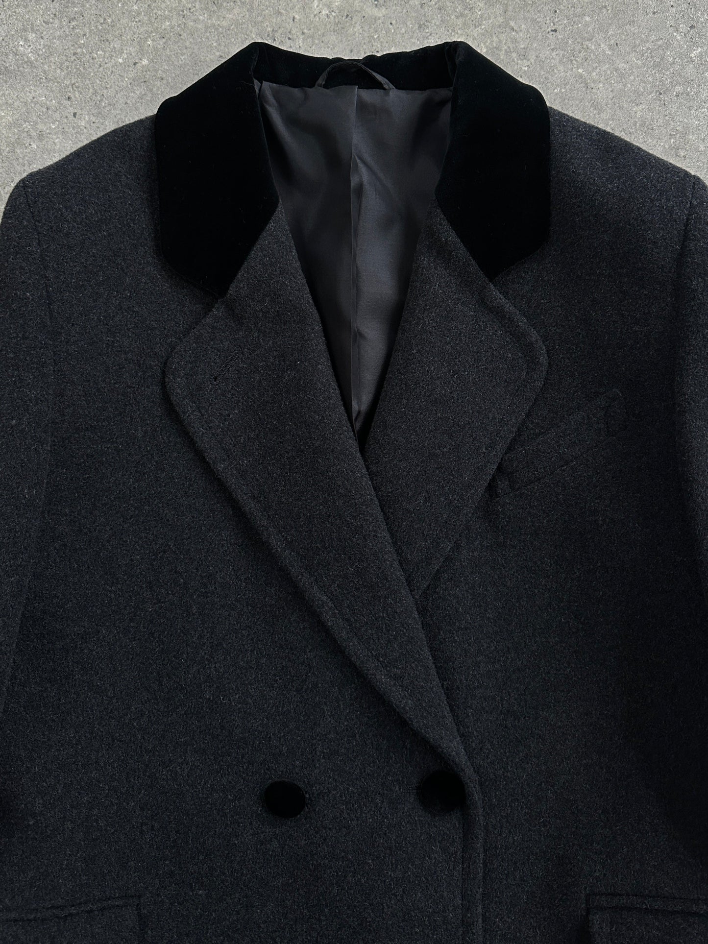 St Michael 1990s Wool Double Breasted Coat - L