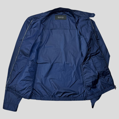 Gucci 2012 Blue Stripe Seam Nylon Shimmer Jacket - IT50 (M/L) | Default Title, Blue