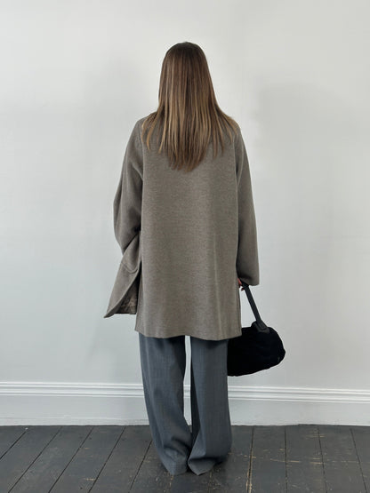 Marella 1990s Virgin Wool Single Breasted Coat – XL