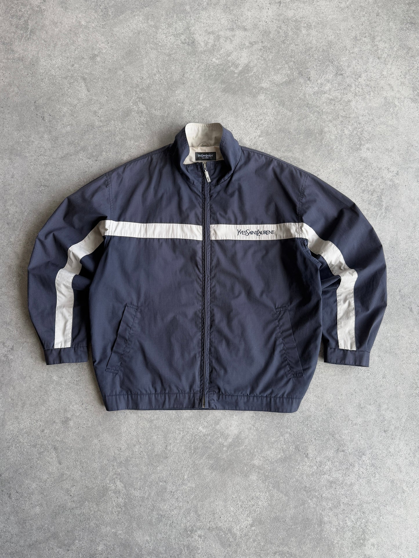 yves saint laurent 2001 lightweight spellout shell jacket (m) | Default Title, Multicoloured