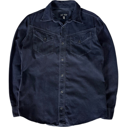 Armani Jeans 00’s Mini Corduroy Shirt S | Small, Navy