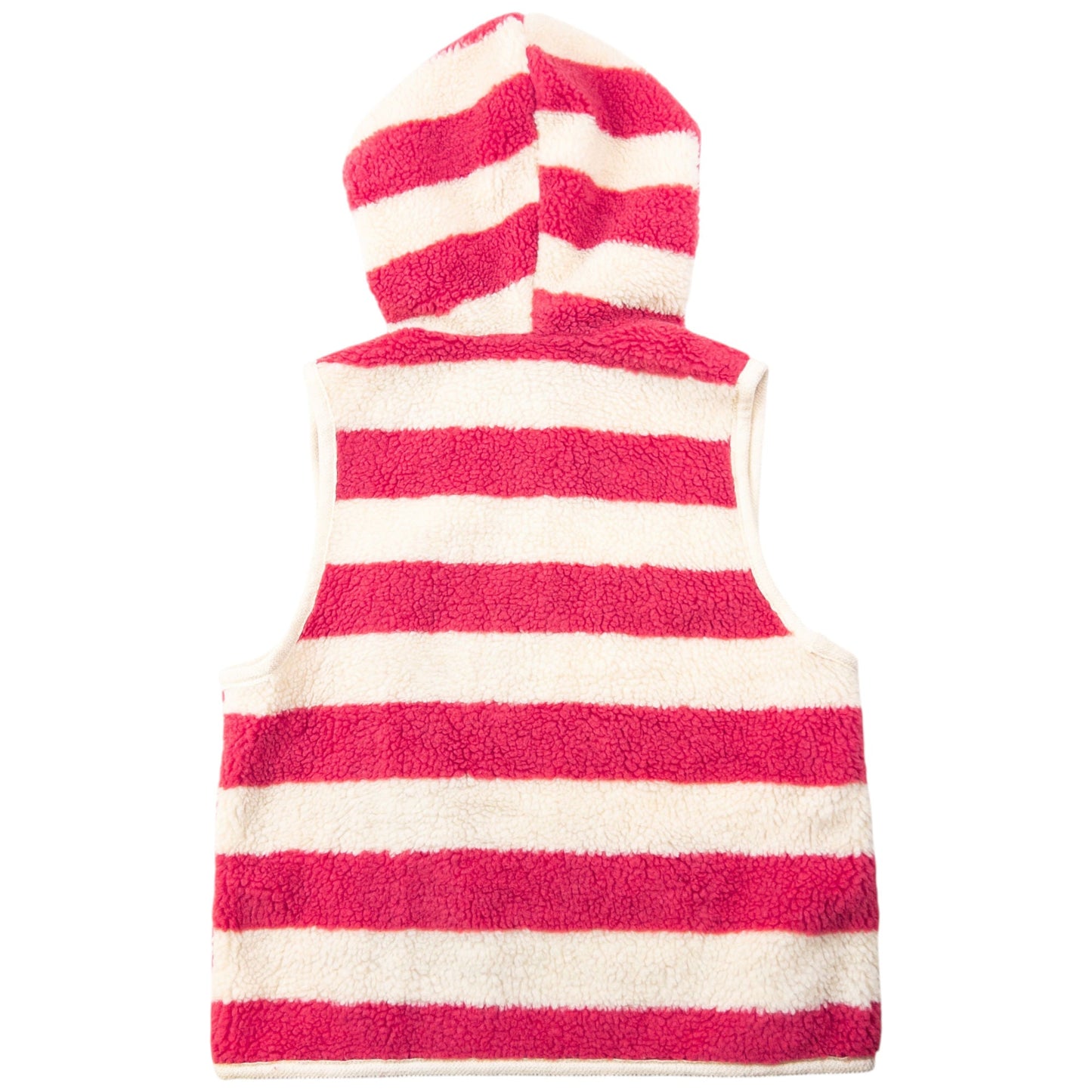 Vintage Issey Miyake Striped Fleece Gilet Womens Size S | Small, Cream
