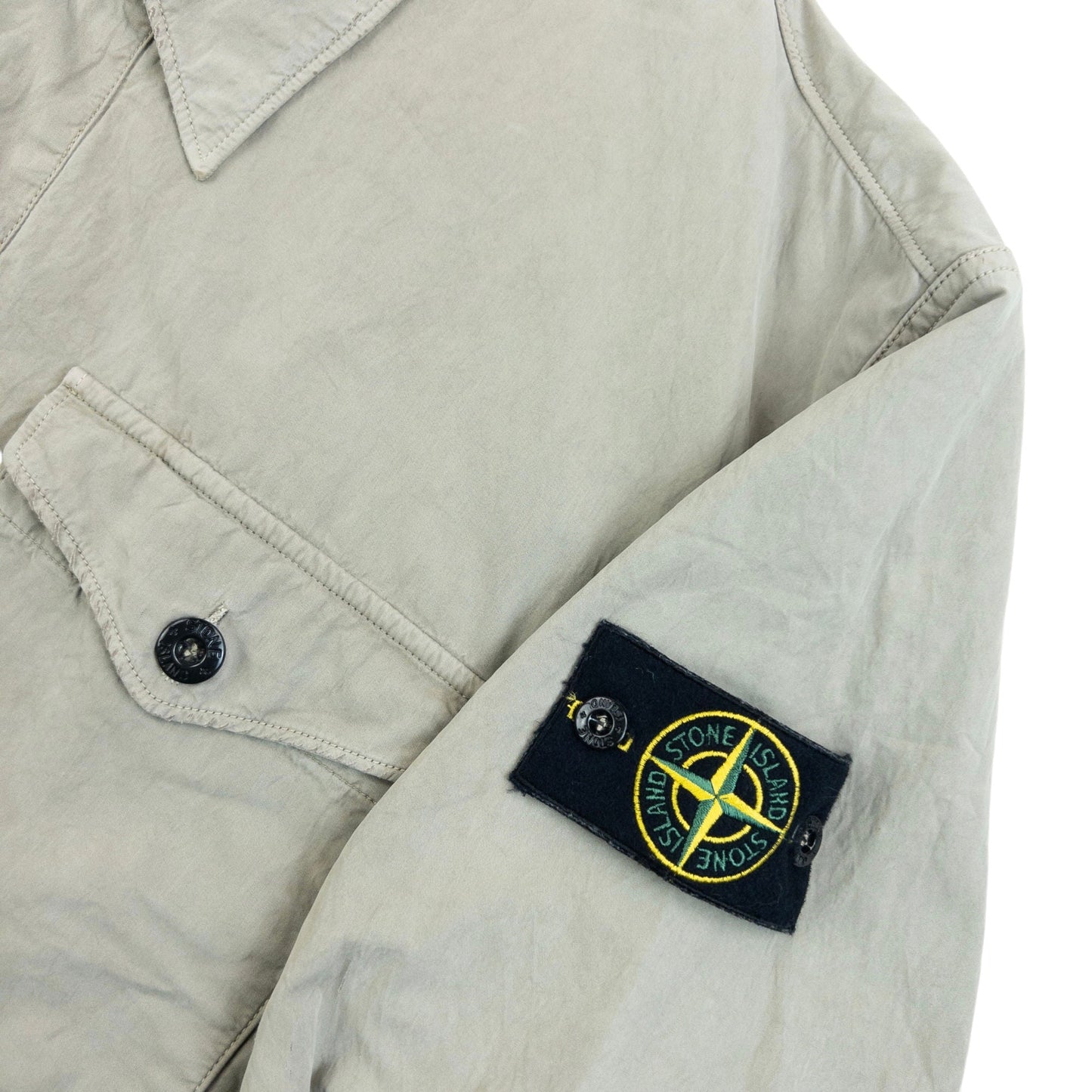 Vintage 2000s Stone Island Button Up Jacket Size M | Medium, Grey