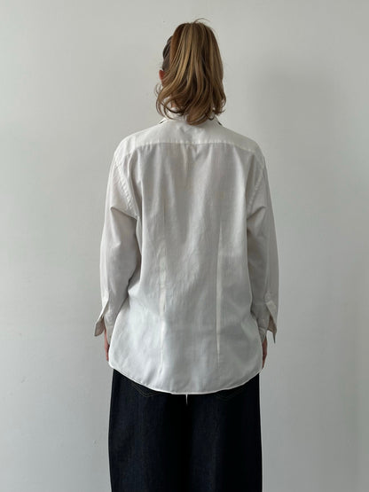 Christian Dior 1990s Cotton Striped Logo Shirt - L