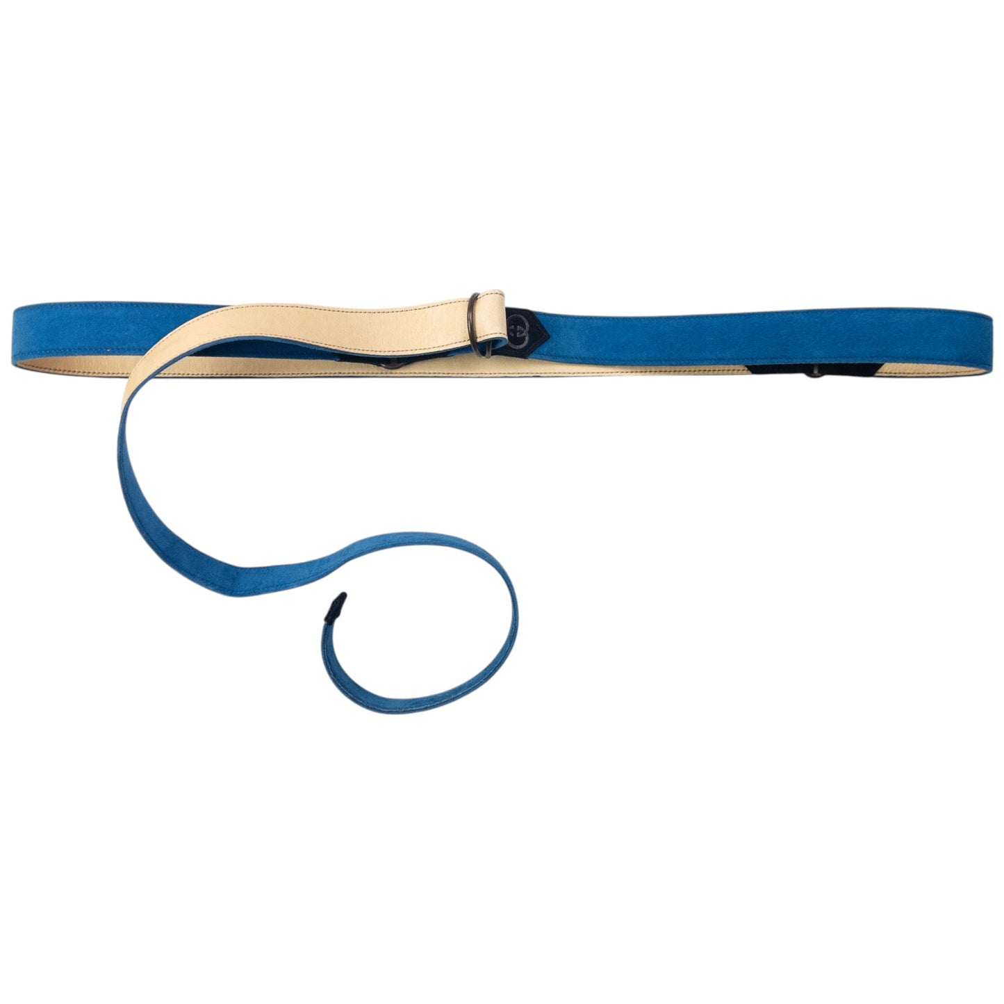 Vintage 80s Gucci Suede Belt Size XL | O/S, Blue