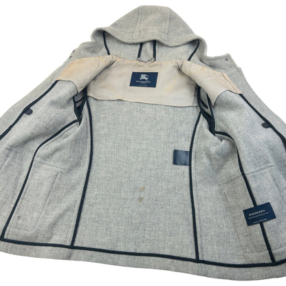 Vintage 2000s Burberry Wool Duffle Jacket Womens Size L | O/S, Grey