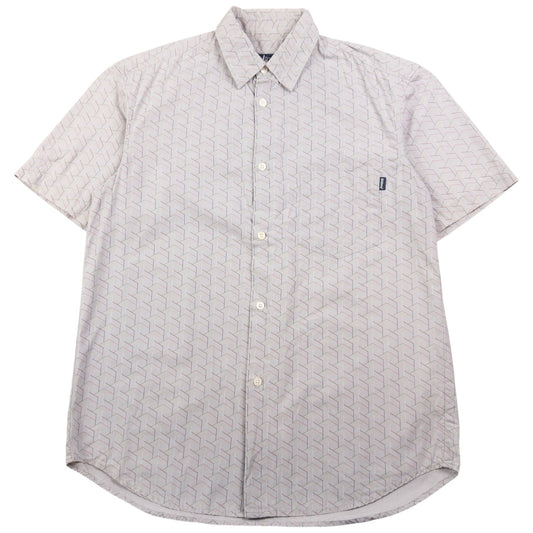 Vintage Stussy Geometric Short Sleeve Button Up Shirt Size S
