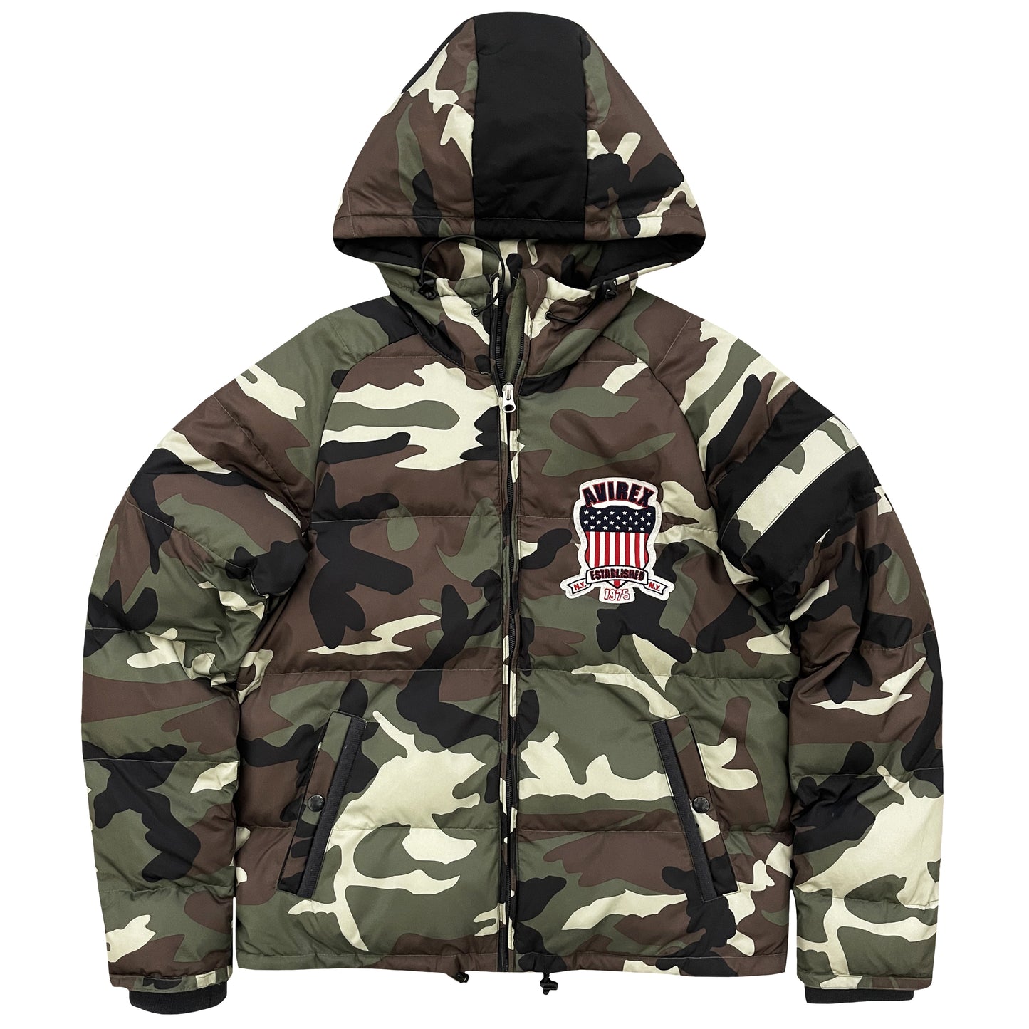 Avirex USA Camo Down Puffer Jacket - M