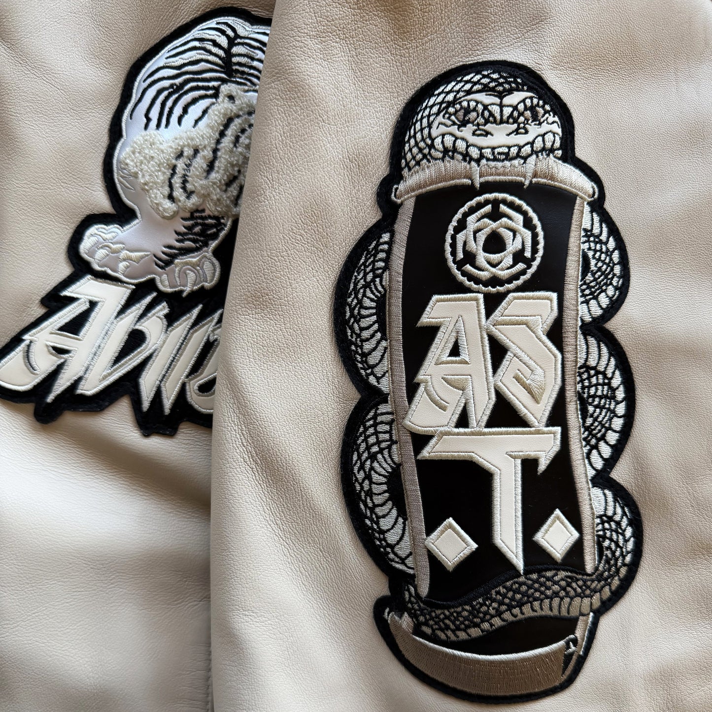 Avirex 'Speed Tigers' Leather Varsity Jacket - XL