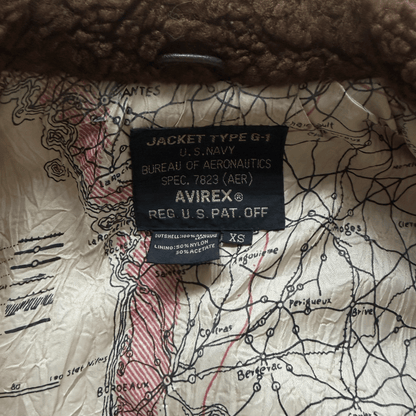 Avirex 1991 Top Gun G-1 Flight Jacket - XS/S | S/M, Brown