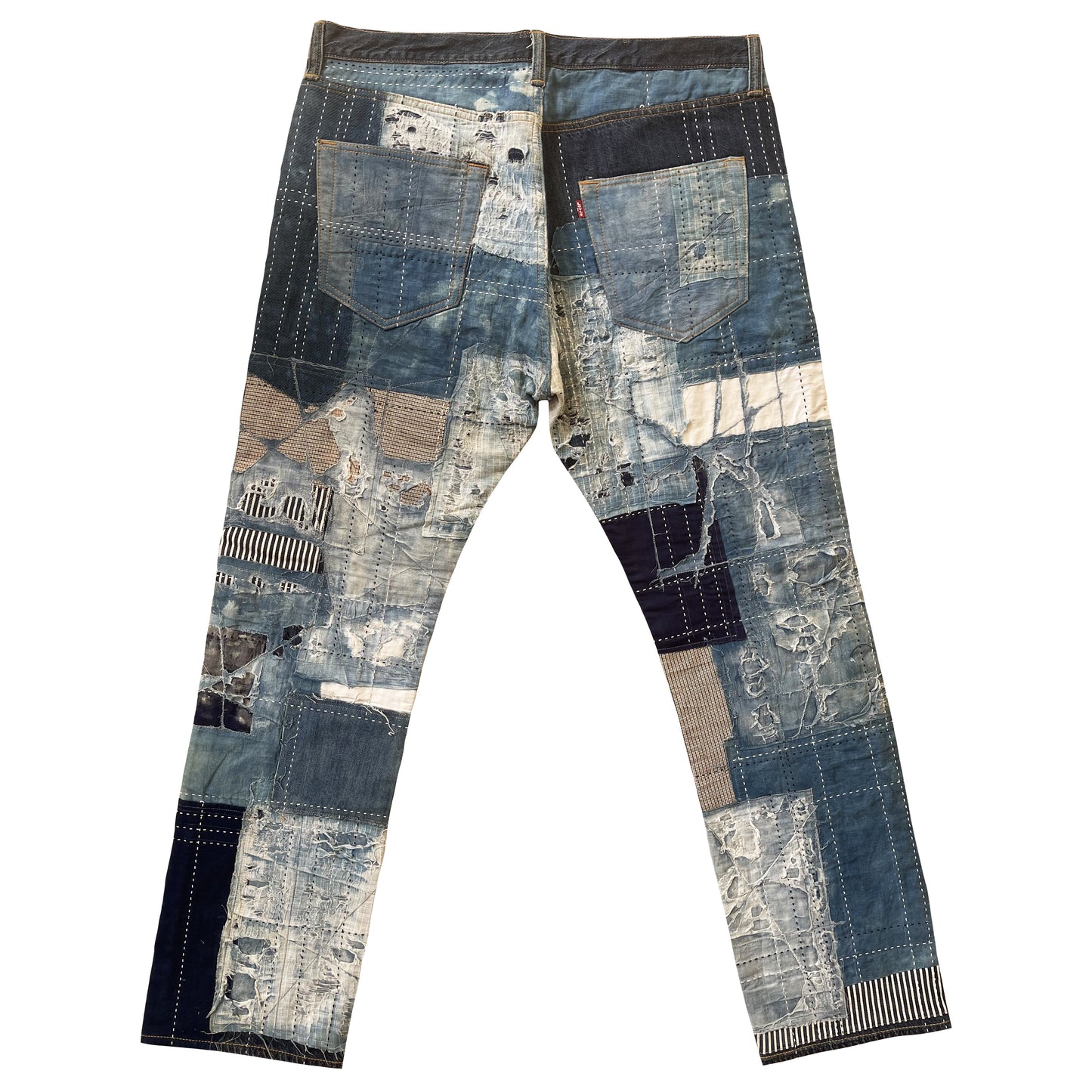 Boro Sashiko Distressed 501 Jeans - W36"
