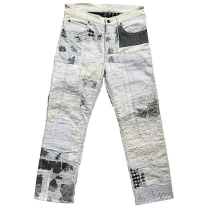 Boro Patchwork Distressed Jeans - W32"