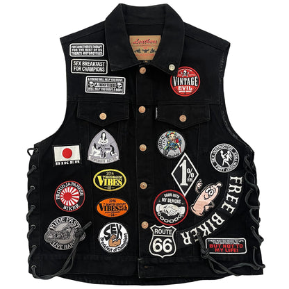 Kadoya Denim Biker Vest - Known Source