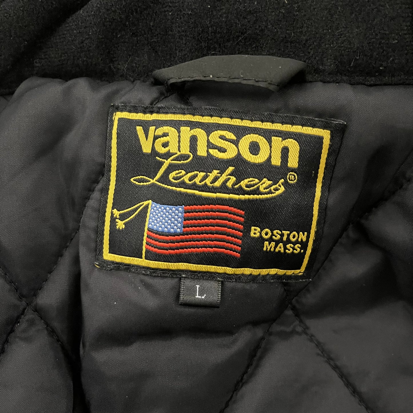 Vanson Leathers Triple Black Racing Jacket - L
