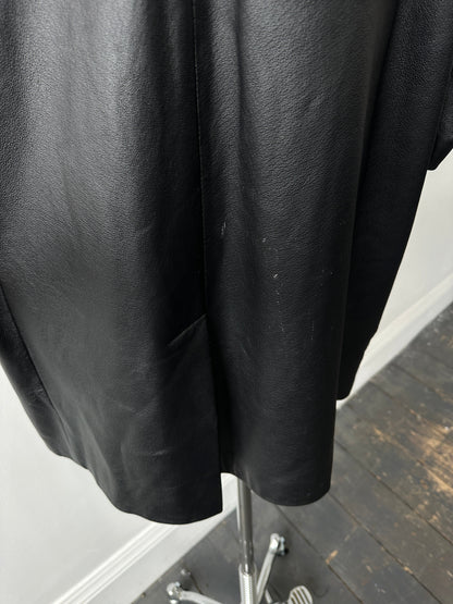 Vintage 2000s Leather Single Breasted Trench - XL
