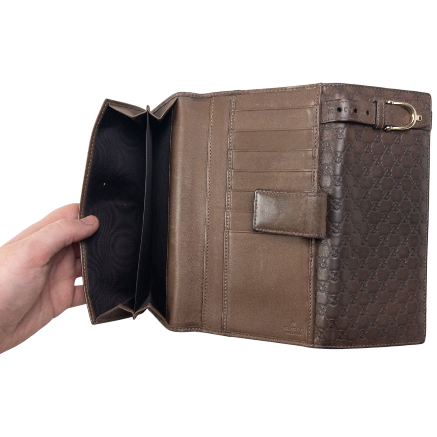 Vintage Gucci Embossed Monogram Leather Purse